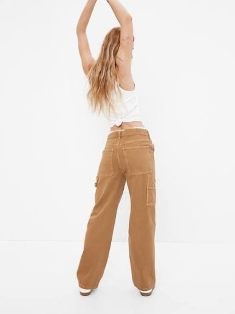 GAP Tan Wide-Leg Carpenter Pants